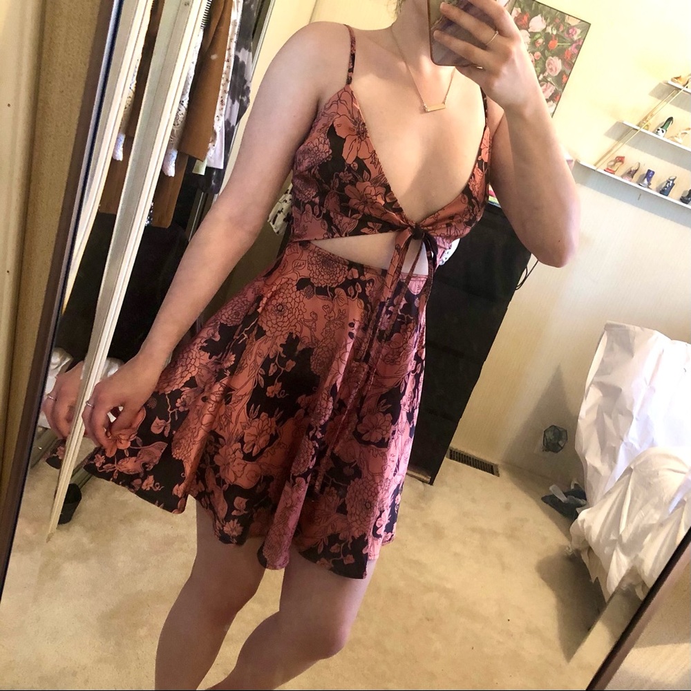 Satin Rose Dress